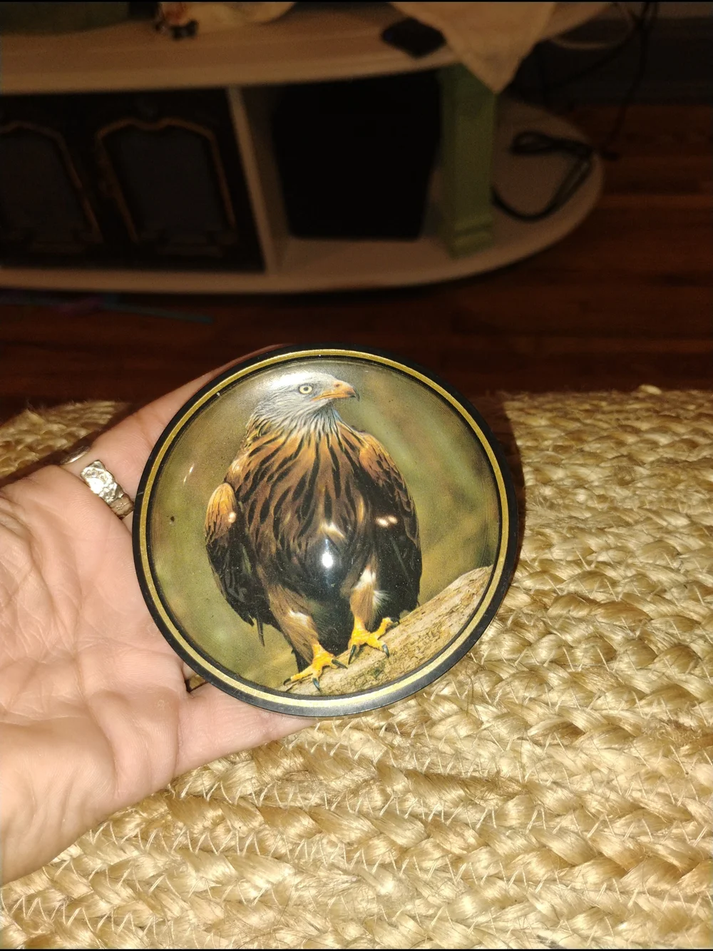 Wild Eagle Decorative Bird Paperweight Brown